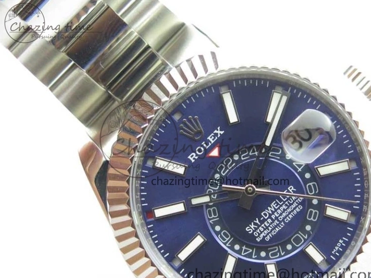 SS SS to Blue 9001 AIF on Bracelet A23J 326934 Sky-Dweller Dial 0201